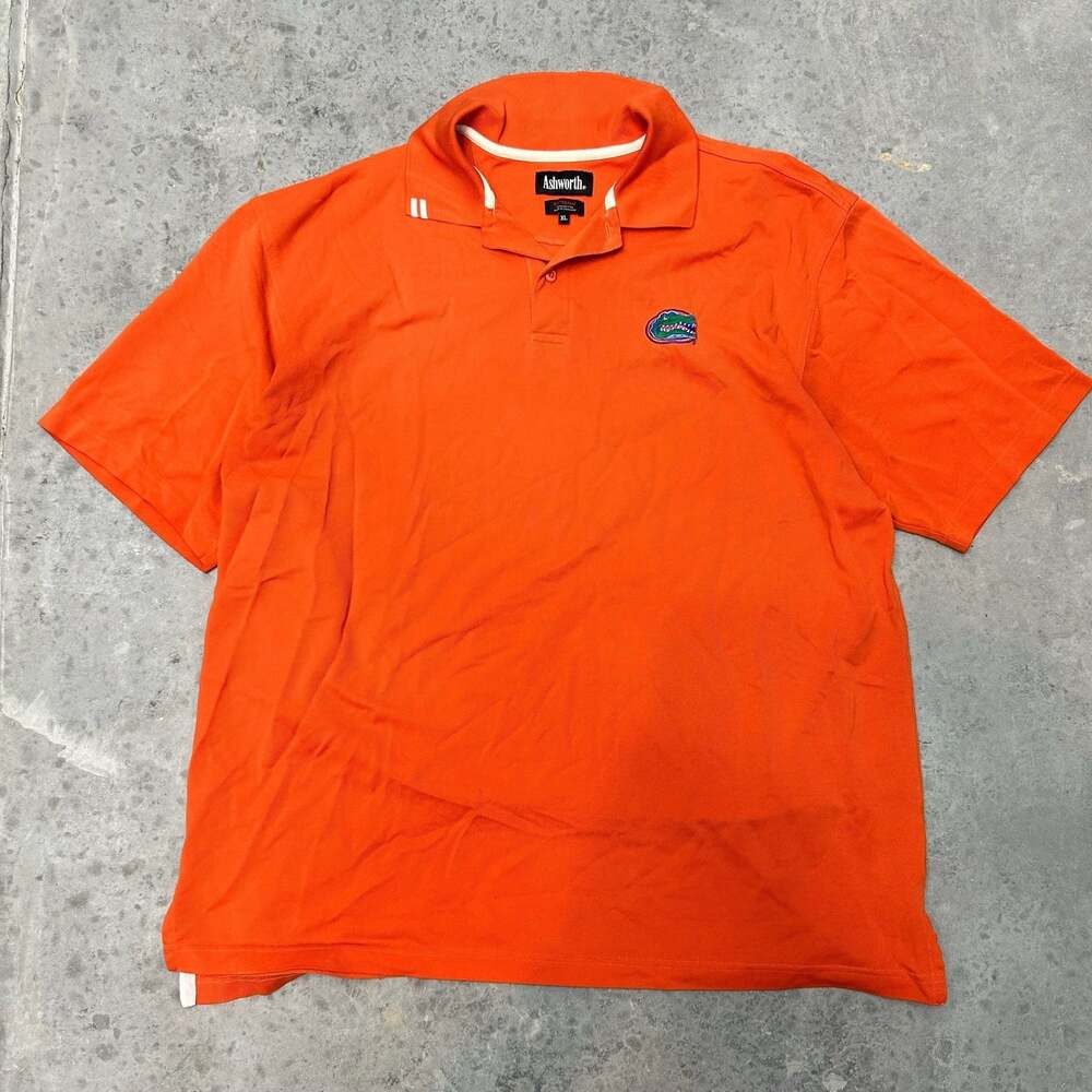 Ashworth Florida Gators Orange Short Sleeve Golf Polo - XL